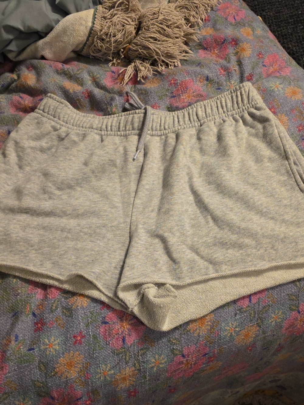 No Boundaries Light Gray Terry Lounge Shorts